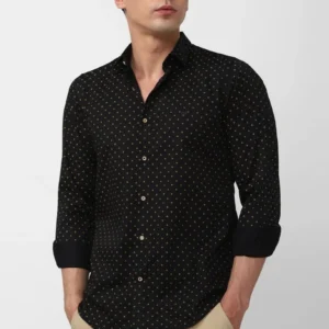 Peter England Men's Printed Slim Fit Casual Shirt
